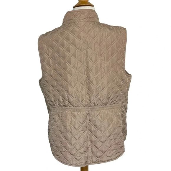 Reversible tan & orange quilted lightweight vest size XL/1X - Picture 3 of 8